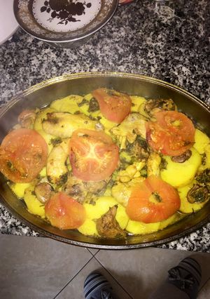 A picture of Potato Dish with Chicken Giblets.