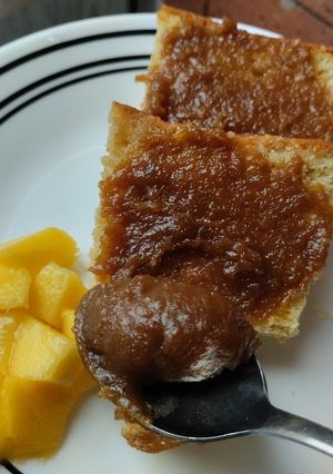 Una foto de Dulce🍯 cremoso de leche🥛 de arroz casera y panela🥞🧇🍯