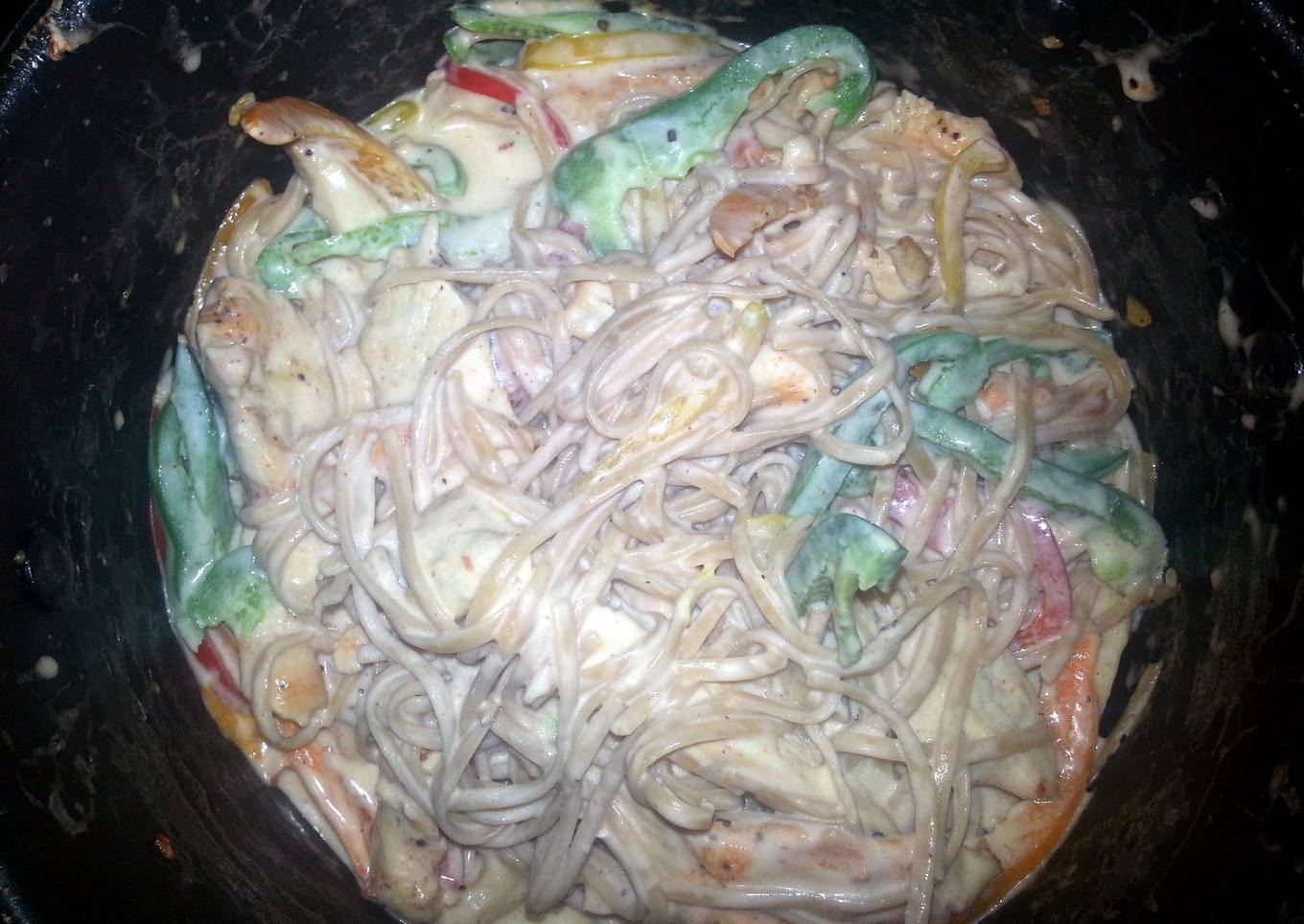 Recipe of Speedy Spicy Chicken Alfredo