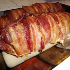 A picture of Bacon Wrapped Pork Loin.
