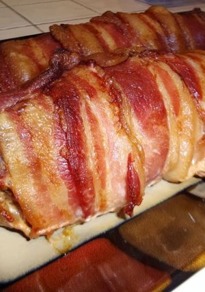 A picture of Bacon Wrapped Pork Loin.