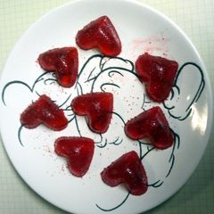 A picture of Strawberry jello shot.