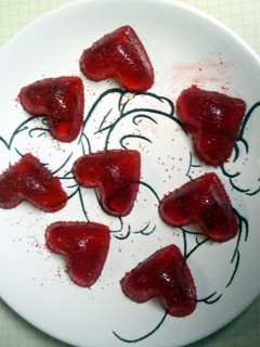 A picture of Strawberry jello shot.