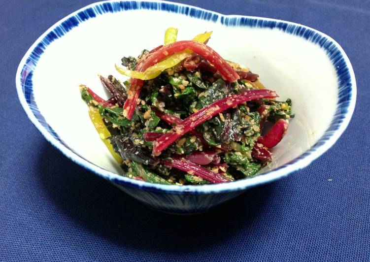 Recipe of Any-night-of-the-week Swiss Chard With Sesame Sauce