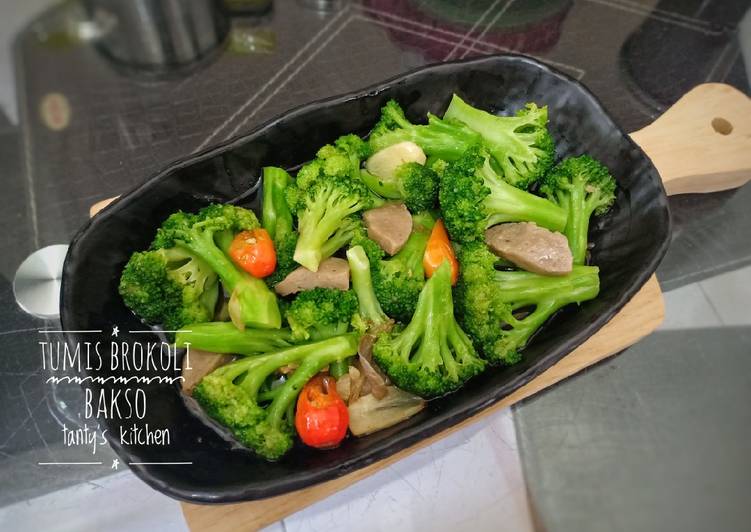 Resep Tumis Brokoli Bakso yang nikmat