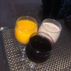 A picture of Mango,zobo and tigernut juice.