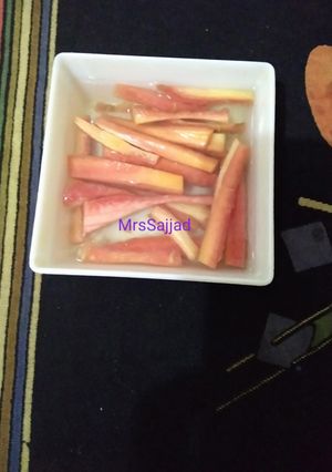 A picture of Khata metha Gajar achar.