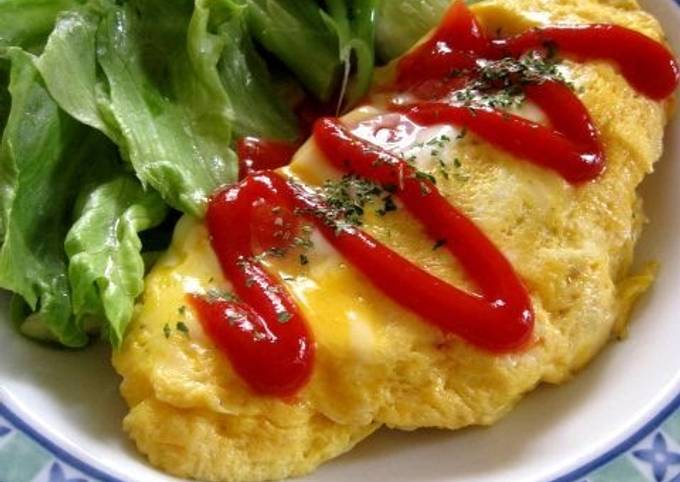 Microwave ham and tomato omelette