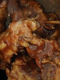 A picture of crockpot pork riblets.