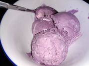 A picture of blue berry ice cream