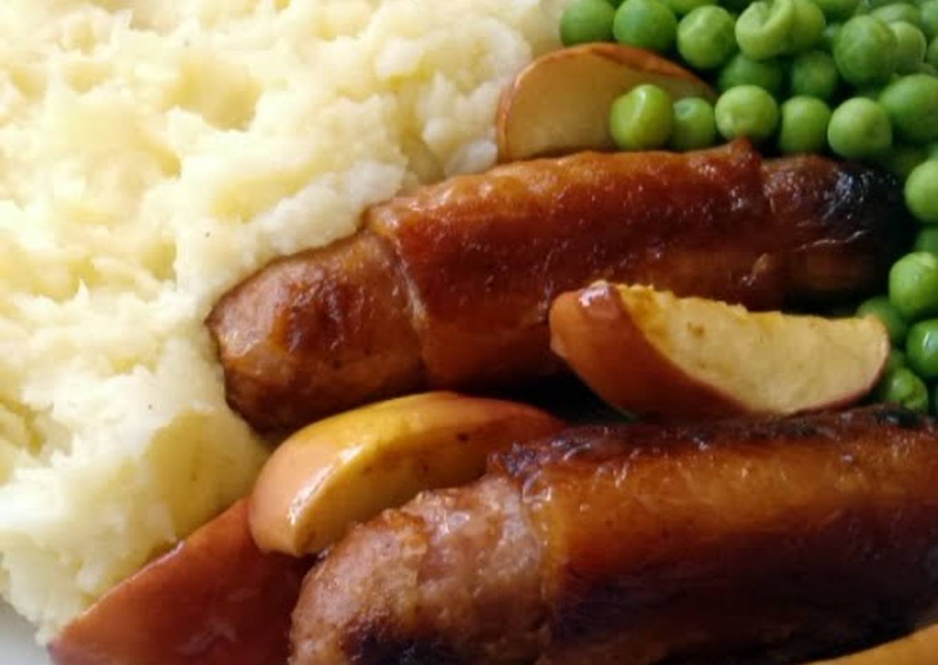 Vickys Sticky Apple & Sausage Bake, GF DF EF SF NF