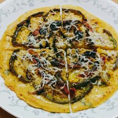 A picture of Besan Ka Cheela With Pizza Seasoning.