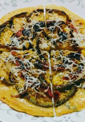 A picture of Besan Ka Cheela With Pizza Seasoning.