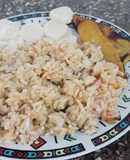 Arroz con pepitona y salchicha