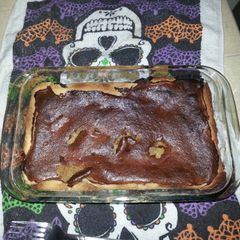 A picture of Homemade pumpkin pie straight from the pumpkin!.
