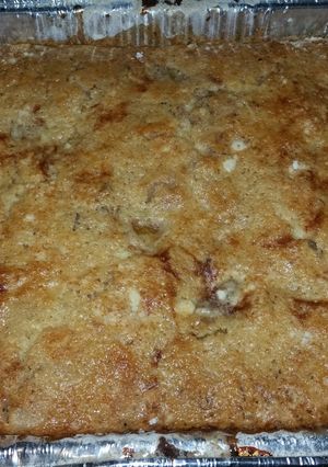 A picture of Peach cobbler.