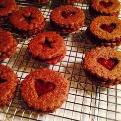 Linzer Jam Cookies A picture of Linzer Jam Cookies.