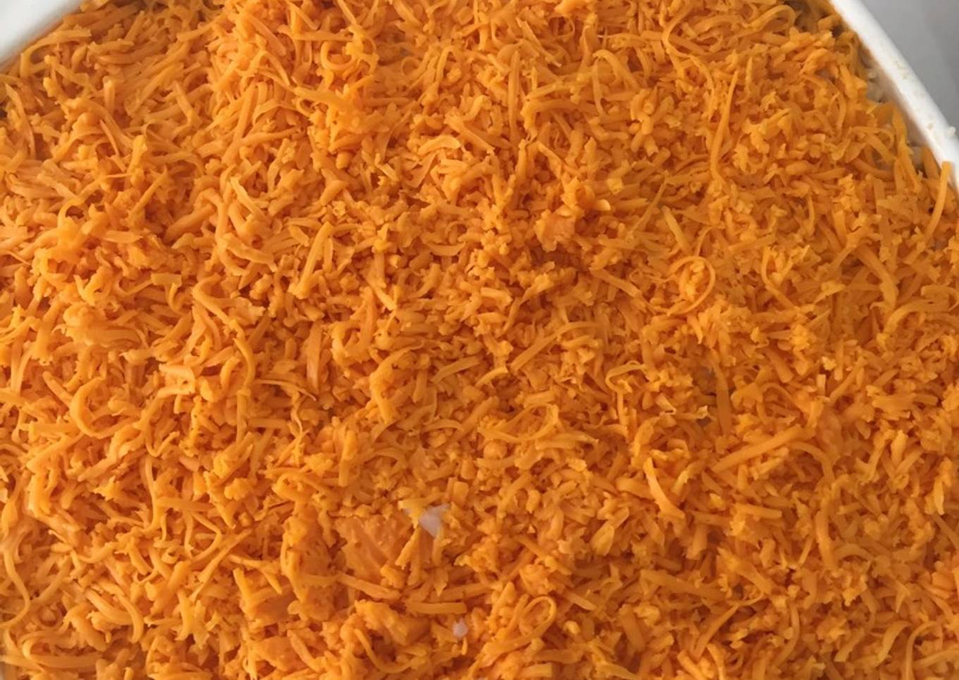 Pastelón de arroz relleno de carne y berenjena asada