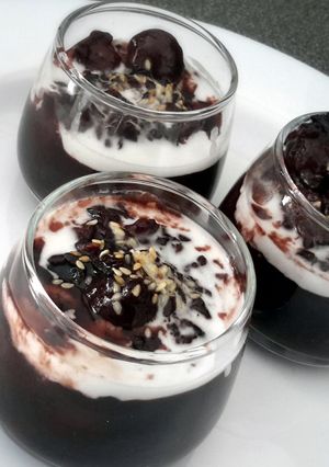 A picture of Kanya's Black Rice Pudding.