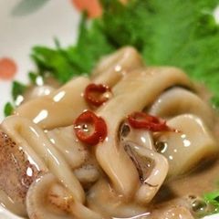A picture of Fresh Seafood! Squid Shiokara.