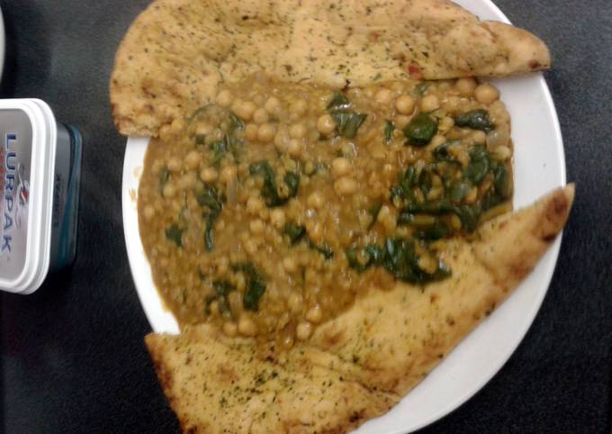 Recipe of Quick Chickpea and Spinach Dhal