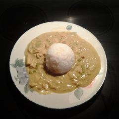A picture of Chicken Curry over Rice.