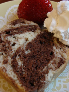 A picture of Macrobiotic Marbled Cocoa Pound Cake.