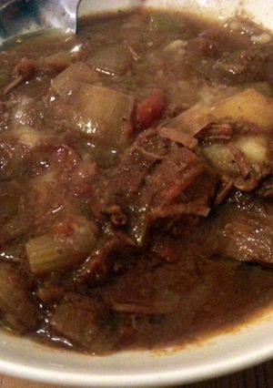 A picture of Easy beef crockpot stew.