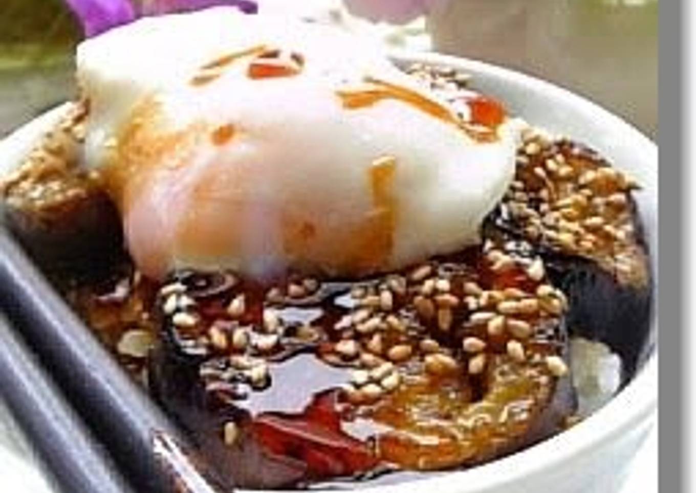 Eggplant Rice Bowl with Sweet and Savory Sauce