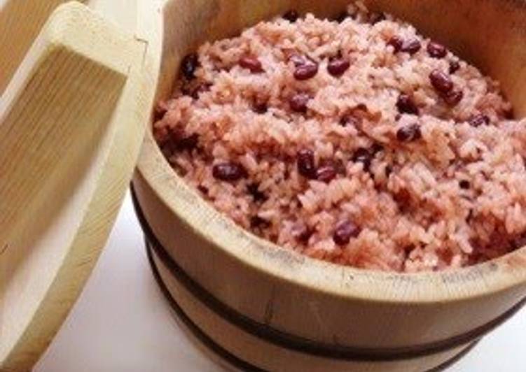 Simple Way to Make Ultimate Easy Sekihan in a Rice Cooker