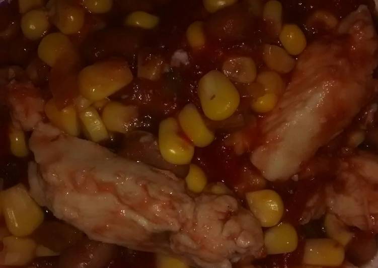 Simple Way to Make Ultimate Black bean salsa chicken (crock pot)