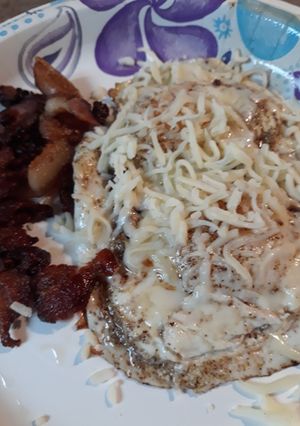A picture of Bits of Gammon and Cheesy Eggs.