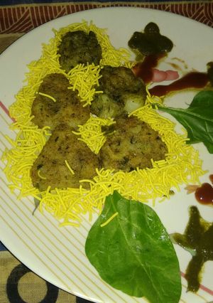 A picture of Palak tikki.