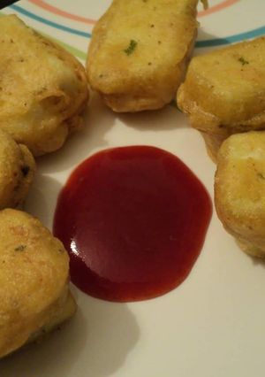 A picture of Stuffed paneer pakora.