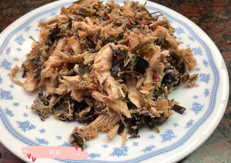 Resep: Urap ayam dan jantung pisang 涼拌雞肉 yang mudah