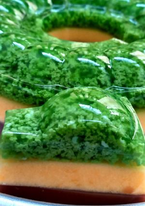 Foto resep Puding Lumut Kuning Cokelat