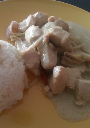 A picture of West Indies Green Curry Chicken.