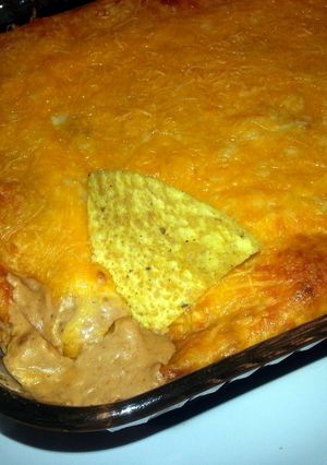 A picture of Hot Cheesy Bean Dip.