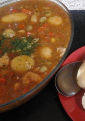 A picture of My Chicken Stew with Crusty Bread Rolls ☺.