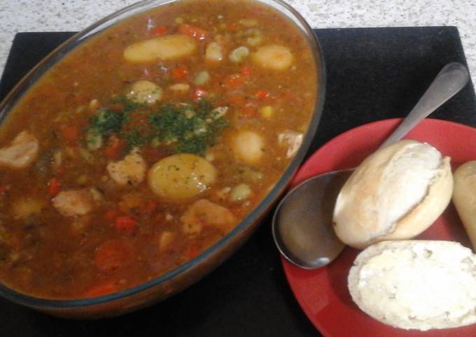 My  Chicken  Stew with Crusty Bread Rolls ☺