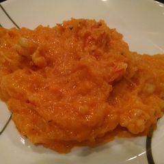 A picture of Buffalo Shrimp Spaghetti Squash.