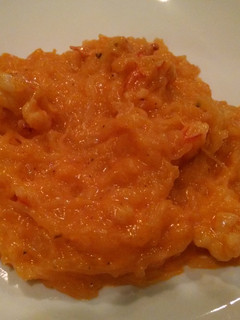 A picture of Buffalo Shrimp Spaghetti Squash.