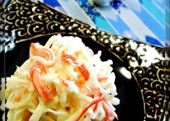How to Cook Yummy Simple Daikon Radish  Crab Stick Salad