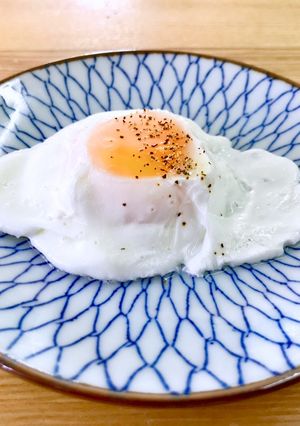 Hình của món Trứng chần.