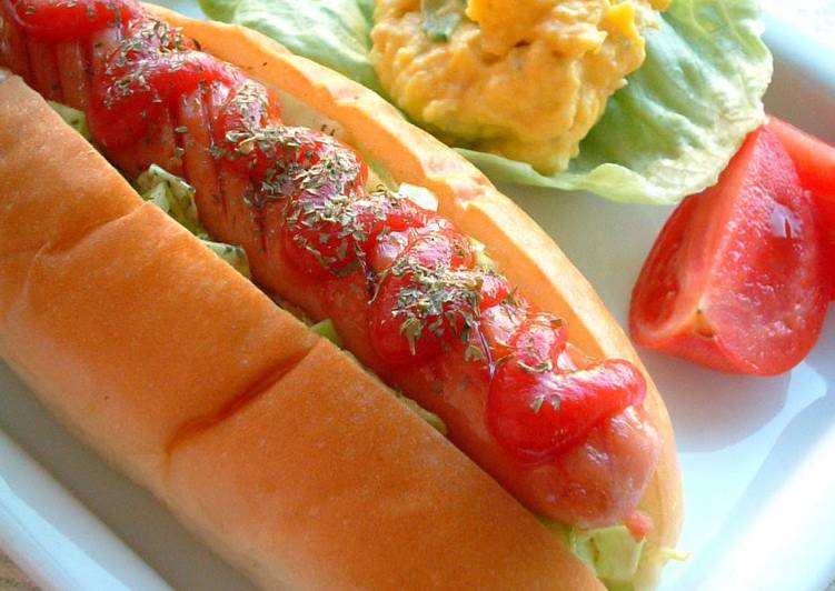 Recipe: Appetizing ☆ Deli Cabbage Curry Hot Dog ☆