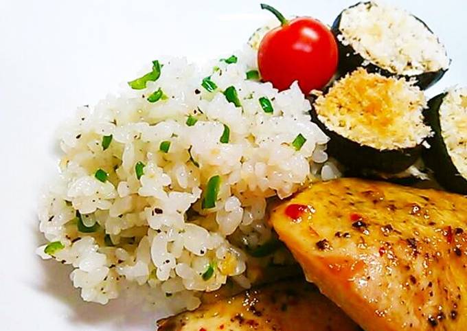 Colourful Garlic Rice