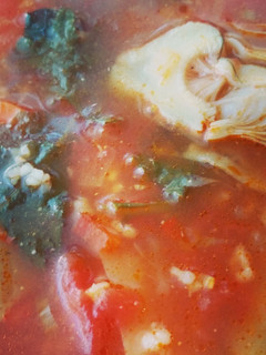 A picture of Tomato Vegetable Soup.
