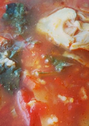 A picture of Tomato Vegetable Soup.