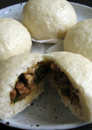 A picture of Vegan Nikuman (Soy Protein Buns).