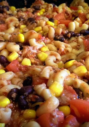 A picture of One Pot Mexican Skillet Pasta.